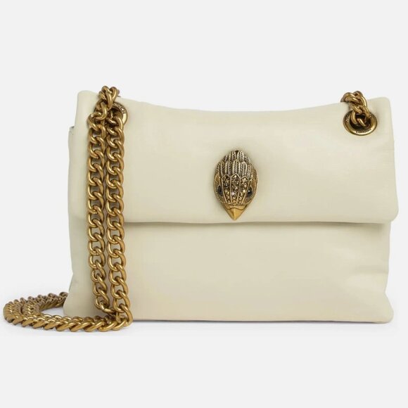 Kurt Geiger Handbags - Kurt Geiger London The Kew Mini Shoulder Leather Bag Bone Ivory Gold Chain New